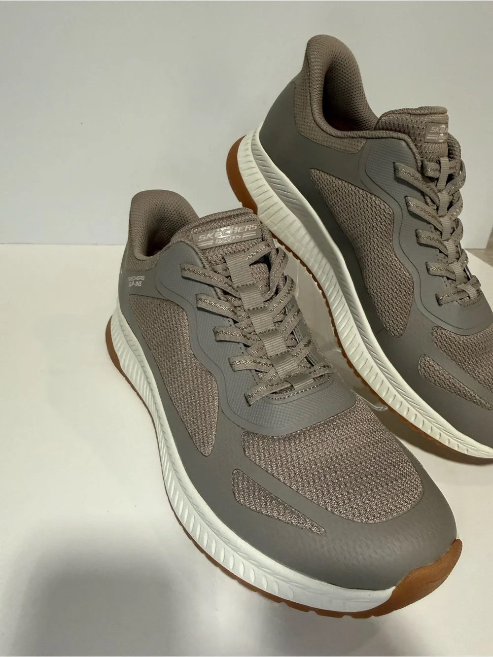 Skechers Women’s Taupe and Gum Lightweight Sneakers